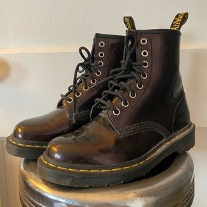 Doc Martin Burgundy Sparkle Patent Leather Boot